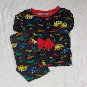 Old navy Kids Dinosaur Pajama Set - Red Trim